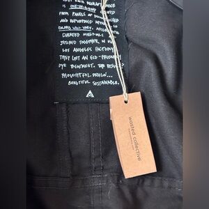 Wasted Collective NWT Black Cargo Lightweight Jacket Size Small